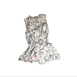 White Chiffon Wrap Top